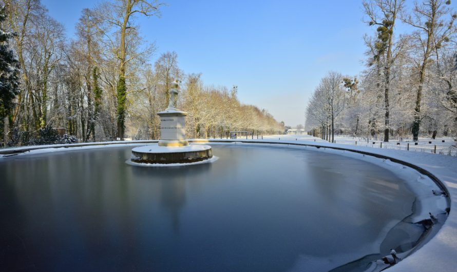 Le Parc du Château de Rentilly sous la neige